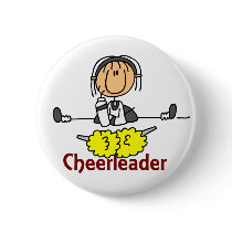 Cheerleader Stick Figure buttons