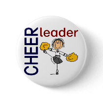 Cheerleader Stick Figure buttons
