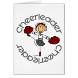 Cheerleader Stick Figure Card