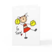 Cheerleader Stick Figure Card by stick_figures Cheerleader Stick Figure Card