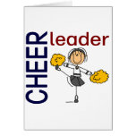 Cheerleader Stick Figure Greeting Card