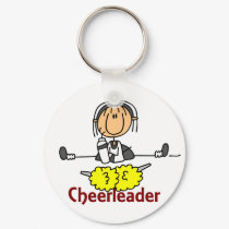 Cheerleader Stick Figure keychains