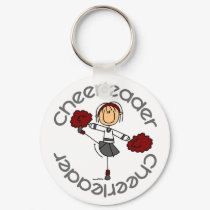 Cheerleader Stick Figure keychains