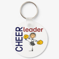 Cheerleader Stick Figure keychains