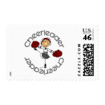 Cheerleader Stick Figure Postage Stamps