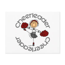 Cheerleader Stick Figure postcards