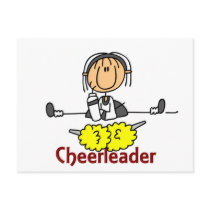 Cheerleader Stick Figure postcards