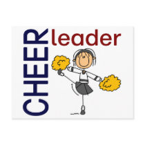 Cheerleader Stick Figure postcards