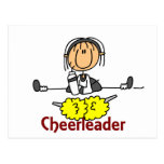 Cheerleader Stick Figure Postcard