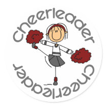 Cheerleader Stick Figure stickers