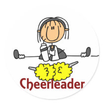 Cheerleader Stick Figure stickers