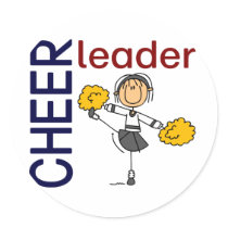 Cheerleader Stick Figure stickers