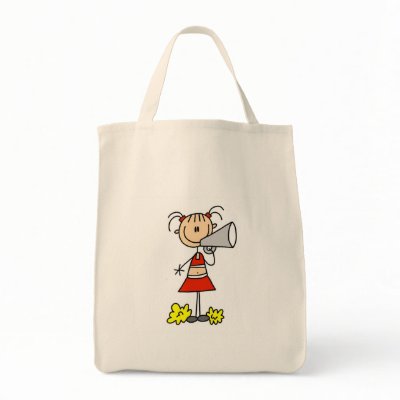 Cheerleader with Megaphone Tote Bag