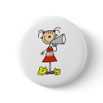 Cheerleader with Megaphone  buttons