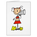 Cheerleader with Megaphone cards by stick_figures Cheerleader with Megaphone cards