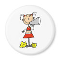 Cheerleader with Megaphone  magnets