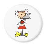 Cheerleader with Megaphone  magnets