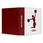 Cheerleader With Poms Silhouette On A Binder