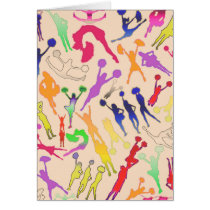 Cheerleaders Collage Greeting Cards