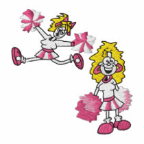 Cheerleaders embroidered shirts