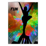 Cheerleaders in a Colorburst Invite cards