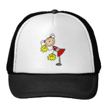 Cheerleading Girl Stick Figure Hat