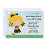 Cheerleading Girls Birthday Party Invitation