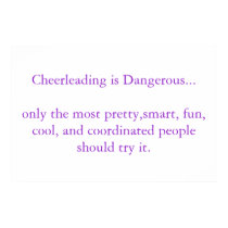Cheerleading is Dangerous posters