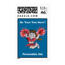 Cheerleading Personalized Postage Stamps by zooogle Cheerleading Personalized Postage Stamps