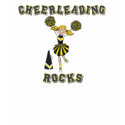 Cheerleading Rocks, Black and Gold t-shirts by DoodleBugTees Cheerleading Rocks, Black and Gold t-shirts