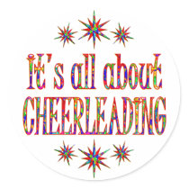 CHEERLEADING ROUND STICKERS