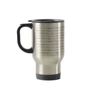 Cheers_Around The World all-grey typeface mug