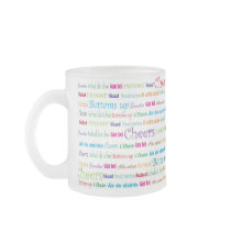 Cheers_Around The World frosted glass mugs