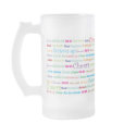 Cheers_Around The World tall frosted glass mugs