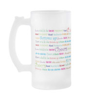 Cheers_Around The World tall frosted glass mugs