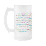 Cheers_Around The World tall frosted glass Mugs