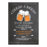 Cheers & Beers Birthday Party 21st 30th Invitation