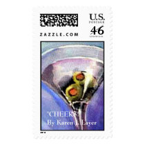 "CHEERS!"By Karen J. Layer/2 postage