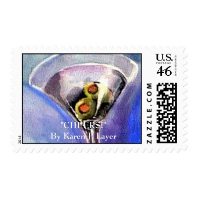 CHEERS!''''By Karen J. Layer Postage