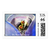 "CHEERS!"By Karen J. Layer postage
