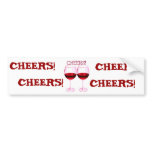 CHEERS! FUN PARTY RED WINE PRINT BUMPER STICKERS