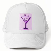 Cheers Glass of Bubbly Print Hat