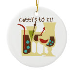 Cheers to 21 Birthday Ornaments