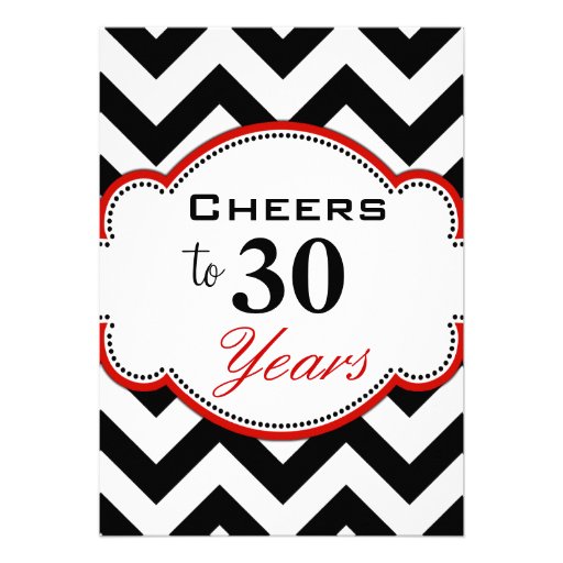 Cheers to 30 Years Party Invite (front side)