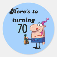 Cheers to 70 Birthday Tshirts and Gifts Stickers