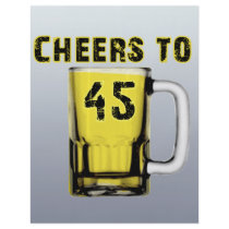 Cheers to Fourty Five. Birthday Flyer Design