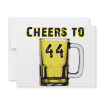 Cheers to Fourty Four. Birthday Invitation