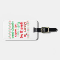 Cheers to Holiday Luggage Tag