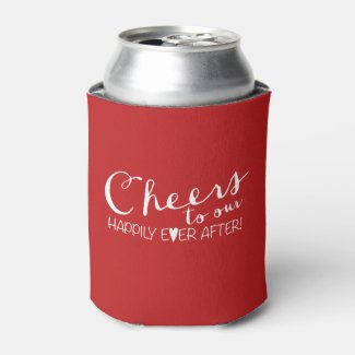 Cheers to our Happily Ever After | Wedding Can Cooler