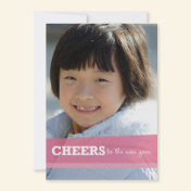Cheers To The New Year Flat Stationery Photo Card Invite